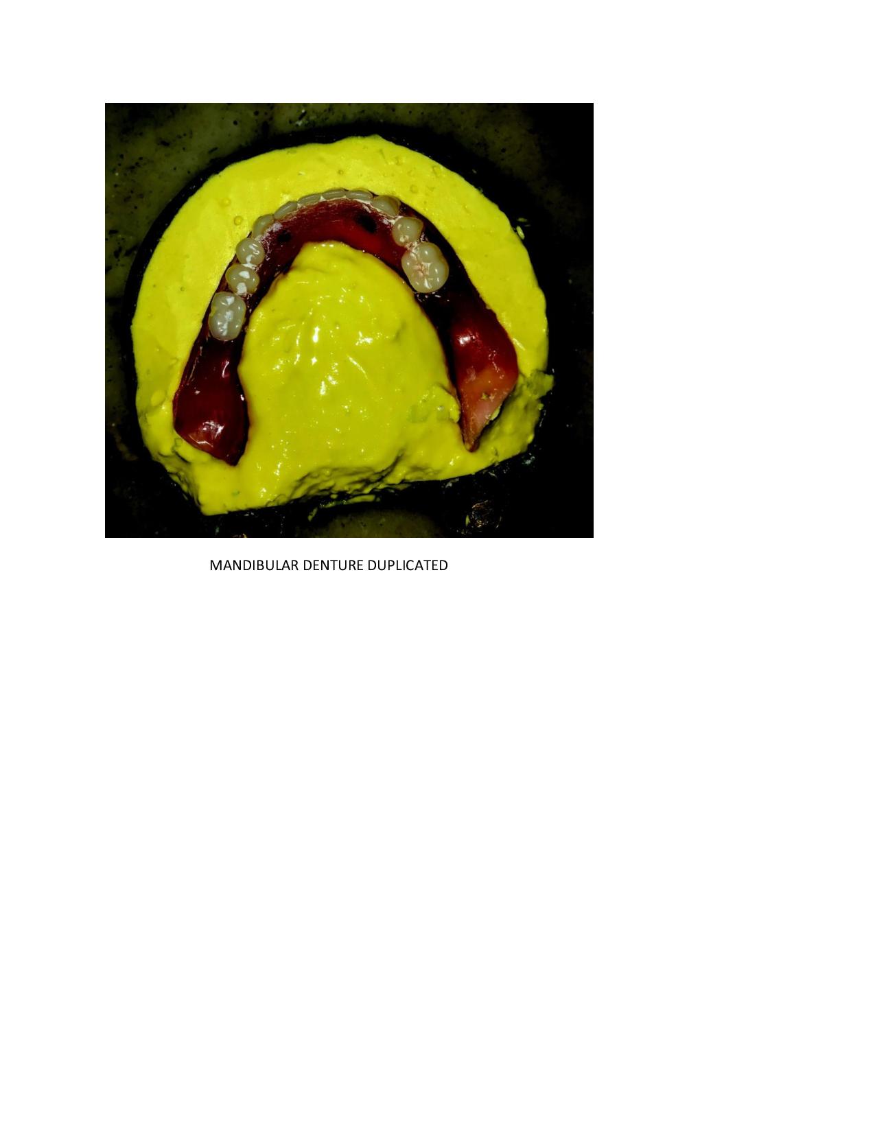 case report for the department of prosthodontics in the section of health informatics